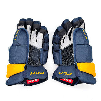CCM HGJSCHLPP - Gants Pro Stock d'occasion (bleu marine/jaune)